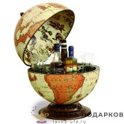 ГБ / Глобус-бар настольный «Классик» Д40 х В50 см бежевый старинная карта 40002NN 