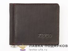 Zippo / Зажим для денег 10 х 09 см. кожа, цвет мокко 2005125 