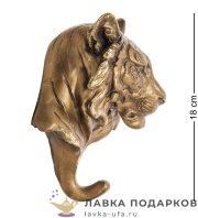 Скульптурная вешалка «Тигр - голова» 20 см. цвет БРОНЗА БФ_140 