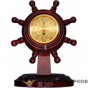 МТО С / Часы настольные «Штурвал» шкала D:90 мм. корпус 15  х 20 см. цв. орех БН_10 