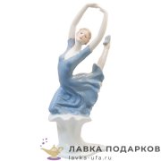 Seltmann / Статуэтка «Балерина - танец в голубом» 30 х 21 см. пастель позолота ХР_38 