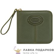 Макей / Кошелек из натур. кожи на молнии «Классика»11 х 10 см. цв. хакки 148_0855  