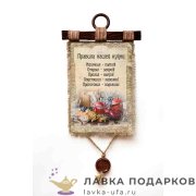 УС а4 / Свиток - тезисы «Правила кухни» 21 х 30 см. вертикаль 484_4_В-П 