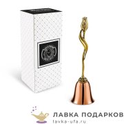 КМ / Колокольчик Кольчугино «Цветы - Тюльпан» медь-латунь с чернением 8х4см 
