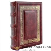 РК / Фотоальбом Гарамант кожа «Классика» 31х21см бордовый золотое тиснение декор 1038 