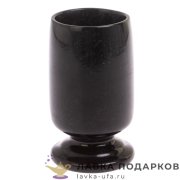 УК / Карандашница из камня «Фужер» 12 х 05 х 05 см. змеевик черный 6413 