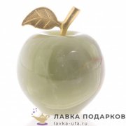 УК / Сувенир из камня «Яблоко» 07 х 05 х 05 см. оникс цв. зеленый 121_860 