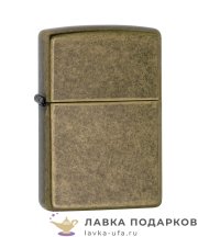 Zippo 201FB / Зажигалка Zippo классическая с покрытием античная латунь 