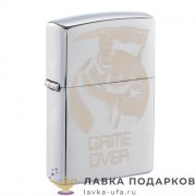 Zippo / Зажигалка бензиновая  Zippo 29696 «Game Over.» цв. хром матовый  