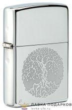 Zippo / Зажигалка 49720 «Древо» 56 х 36 х 12 мм. хром глянцевый 