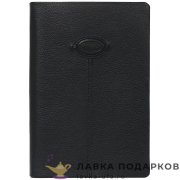 Макей / Ежедневник недатированный А5, обложка кожа с накладкой «Строителю» цв. черный + зол. 