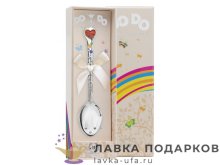 DODO / Ложка детская для кормления «Божья коровка» 12 см. серебрение + эмаль красная 