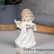 YZ-КЕР / Статуэтка Ангелочек - музыкант, керамика, 11 см, бежевый, 155-28С 