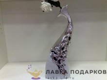 Ваза керамическая «Силуэт» 41 см, серебро C_020  