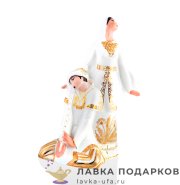 БФ / Статуэтка «Журавлиная песня» Башкирский фарфор 25см парная фигурка сувенир 