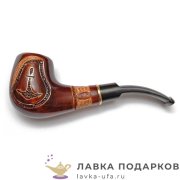 Гарманофф / Курительная трубка резная из груши «Якорь» 109 мм. фильтр 9 мм.11060_01  
