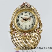 La Minor / Скульптурные часы «Корзинка» 21 х 16 х 10 см. цвет хром 658.SNY 
