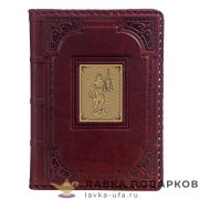 Макей / Ежедневник недатированный А5, обложка кожа с накладкой «Фемида» цв. бордовый + зол. 0081861 