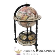 ГБ / Глобус-бар напольный «Принц» Д45 х В96 см ванильно-черный старинная карта 45001WB 