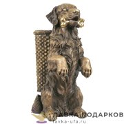 Скульптура «Верный друг - подставка под зонты» 55 х 37 х 21 см. БРОНЗА  МК_6001 