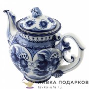 Гжель / Чайник «Праздничный» 1400 мл. 19 х 24 х 14см. авт. Авдонин В.И. 
