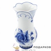 Гжель / Ваза декоративная «Одуванчик» 19 х 11 х 11 см. авт. Федотов А.Н. 