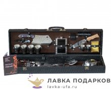 КР / Набор для пикника на 4 персоны (32 предмета) кейс 80 х 10 х 22 см. велюр красный (14) 