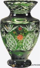 Ваза хрустальная «Амфора» 30 х 18 см. янтарная С_191404 