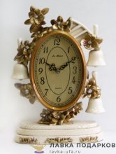 La Minor / Скульптурные часы «Колокольчики» 30 х 20 х 10 см. мрамор 921FS 