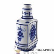 Гжель / Штоф «Россиянин» 350 мл. 18 х 10 х 06 см авт.Симонов С.М.  