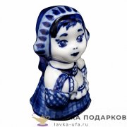 Гжель / Статуэтка Гжель «Красная Шапочка» 09х06 см — авт. Еремина Л.Г. 