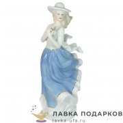 Seltmann / Статуэтка «Девушка танцует» 30 х 16 см. голубой позолота ХР_025 