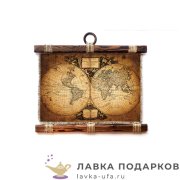 УС А4-Г / Свиток на стену «Старая карта» 33 х 32 см. горизонт 353_4_Г-Р 
