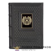 Макей / Ежедневник недатированный А5, обложка кожа с накладкой «ГИБДД» цв. коричневый + черн. 