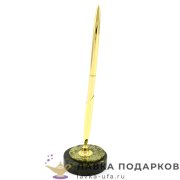 УК / Ручка на круг. подставке из камня 06 х 06 см. змеевик 1317035-1 