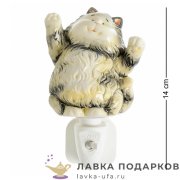 Pavone / Фигурка - светильник «Кот полосатый» 15 х 09 см. JP_18.14  