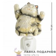 Pavone / Фигурка - светильник «Кот полосатый» 15 х 09 см. JP_18.14  