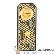 УК / Настольные часы «Погон генерал» 6х15см змеевик золото высший состав сувенирные 3529 