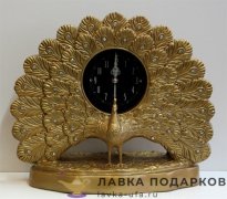 La Minor / Скульптурные часы «Павлин» 32 х 32 х 16 см. бронза, стразы 8069-T (10) 