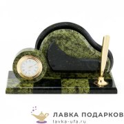 УК / Подставка - органайзер из камня «ГИБДД» 17 х 10 х 08 см. змеевик светлый 3457 