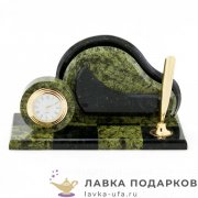 УК / Подставка - органайзер из камня «ГИБДД» 17 х 10 х 08 см. змеевик светлый 3457 