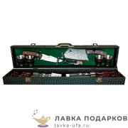 КР / Набор для пикника на 6 персон (13 предметов) кейс 80 х 10 х 17 см. велюр зеленый (3)  