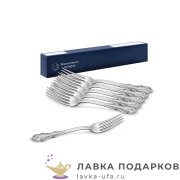 КМ / Вилка столовая «Юбилейная» 20 см. посеребренная с чернением (6 шт)  
