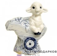 Фигурка года «овечка - копилка» 11 х 09 см. (под гжель) L_50415 