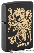 Zippo / Зажигалка 29632 «Череп» 56 х 36 х 12 мм. черный матовый 