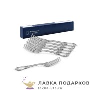 КМ / Вилка столовая «Роза» 20 см. посеребренная с чернением (6 шт)  