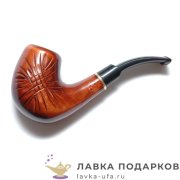Гарманофф / Курительная трубка резная из груши «Праздничная» 155 мм. фильтр 9 мм. 11059_А_18  