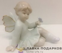 Seltmann / Фигурка «Эльфик - балеринка с бабочкой на руке» 11 х 08 см. пастель с позолотой ХР_3140  