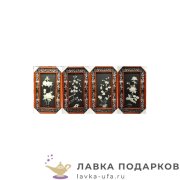 Панно с нефритовым камнем в багете 59 х 39 см. коричневый МИКС-4 1501_10  