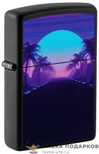 Zippo / Зажигалка 49809 «Закат темный» 56 х 36 х 12 мм. черный матовый 